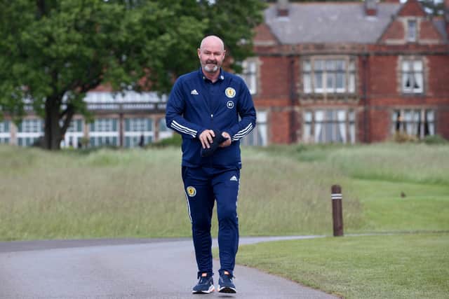 Scotland manager Steve Clarke at Rockliffe Park (Photo by Craig Williamson / SNS Group)