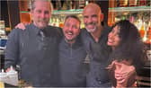 Line of Duty actor Martin Compston, second from left, has launched a swanky private members club. Photo. Martin Compston / Instagram