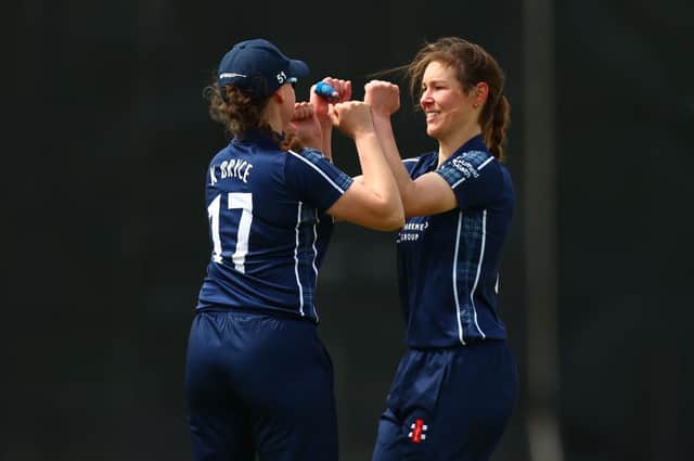 Scotland's Katie McGill and Kathryn Bryce.