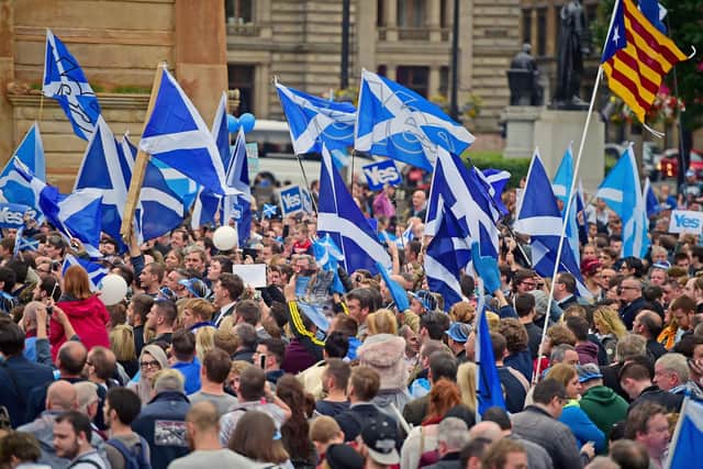 Scottish independence supporters. Rebuilding the SNP's membership base will be one of the first key tasks in Murray Foote's in-tray. Picture: Jeff J Mitchell/Getty Images