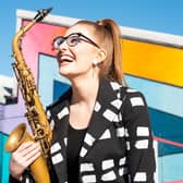 Jess Gillam showed off remarkably liquid jazz playing (Picture: Robin Clewley)
