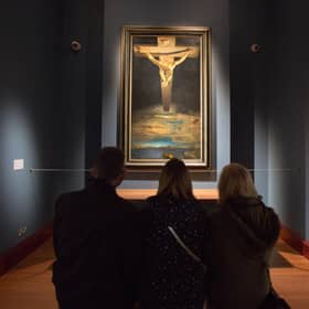 Salvador Dali's painting 'Christ of Saint John of the Cross' in the Kelvingrove Museum and Art Gallery