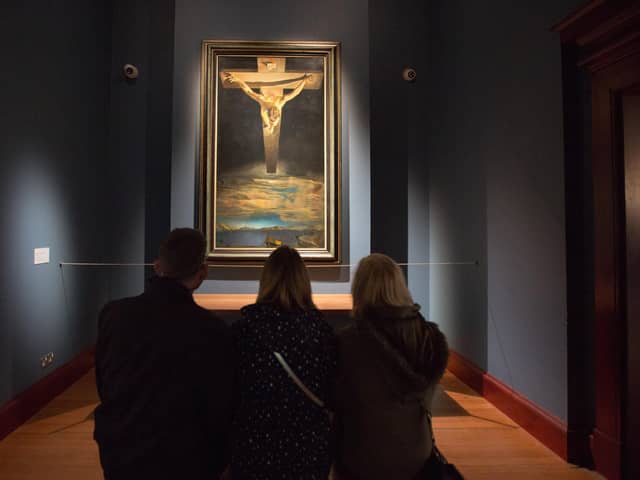Salvador Dali's painting 'Christ of Saint John of the Cross' in the Kelvingrove Museum and Art Gallery
