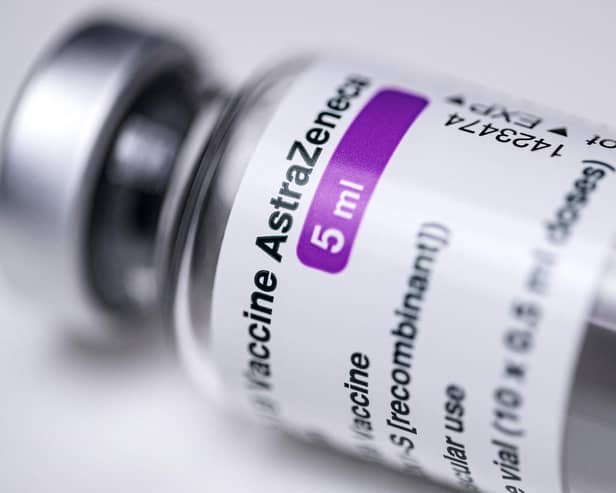 Scientists believe they may have found the “trigger” behind the extremely rare blood clot complications stemming from the Oxford/AstraZeneca vaccine (Photo by JOEL SAGET/AFP via Getty Images).
