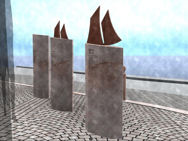 SIDE VIEW OF PROPOSED MEMORIAL