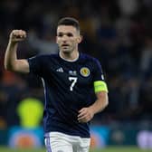 John McGinn celebrates Scotland's victory over Republic of Ireland at Hampden Park on Saturday. Photo by Alan Harvey / SNS Group