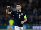 John McGinn celebrates Scotland's victory over Republic of Ireland at Hampden Park on Saturday. Photo by Alan Harvey / SNS Group