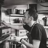 Stuart Smith in the kitchen at Fin & Grape, Bruntsfield