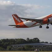 An EasyJet flight takes-off from London Gatwick bound for Glasgow. Picture: Matt Alexander/PA Wire