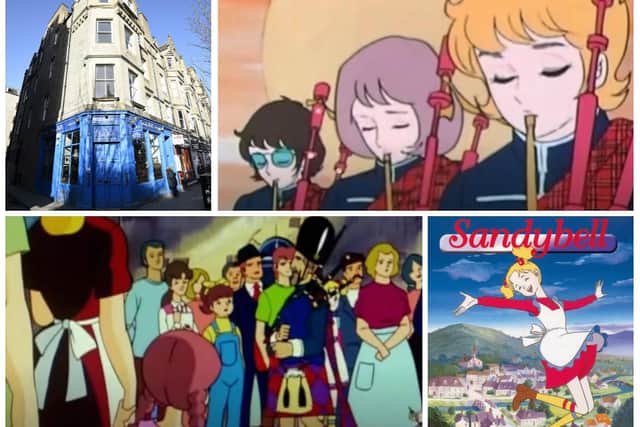 The 1981 Japanese anime series Hello! Sandybell was set in Scotland and featured a flaxen-haired protagonist who shares her name with an Edinburgh folk pub.