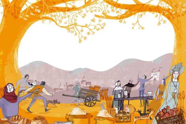 Jill Calder collaborated with James Robertson on a Robert the Bruce picture book.