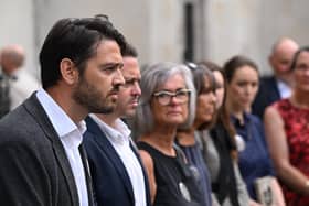 Chinook Justice Campaigners, pictured outside the High Court in London.