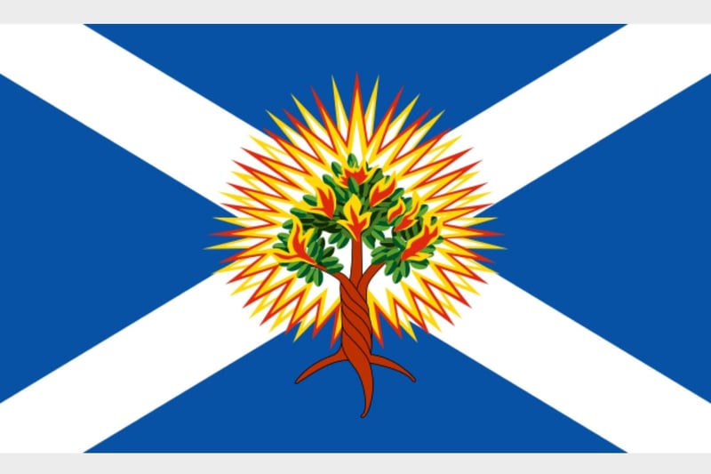 The emblem of a burning bush echoes the teachings of 16th century theologist and preacher John Calvin who saw this icon as representative of the people of God.