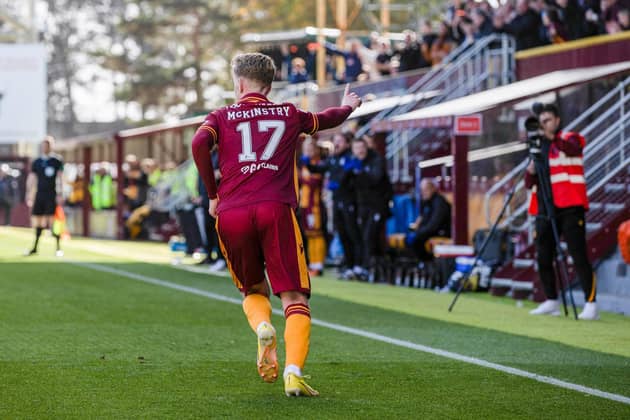 Stuart McKinstry pulled one back for Motherwell with a free-kick.