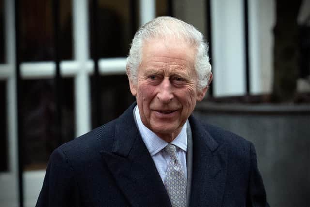 King Charles leaves the London Clinic last week after treatment for an enlarged prostate (Picture: Carl Court/Getty Images)