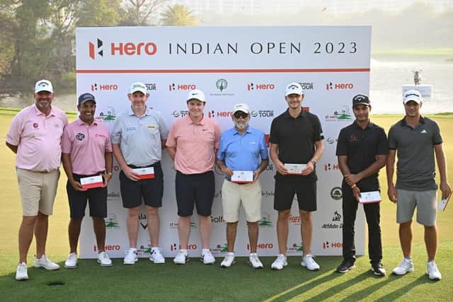 Stephen Gallacher and Bob MacIntyre were among the players who took part in a Hero Challenge in the build up to the Hero Indian Open at DLF Golf and Country Club. Picture: Stuart Franklin/Getty Images,