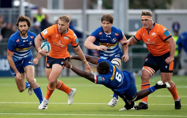 Jaco van der Walt in full flow during Edinburgh's 20-20 draw with the Stormers in the United Rugby Championship. Picture: Ross Parker/SNS