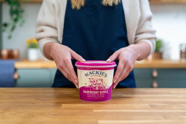 Mackie's Raspberry Ripple Ice cream