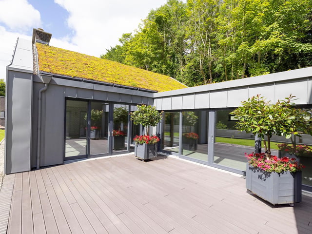 The ground floor is fully completed, while the upper level has been left as a blank canvas, allowing the new owner to tailor flooring choices to their preference.