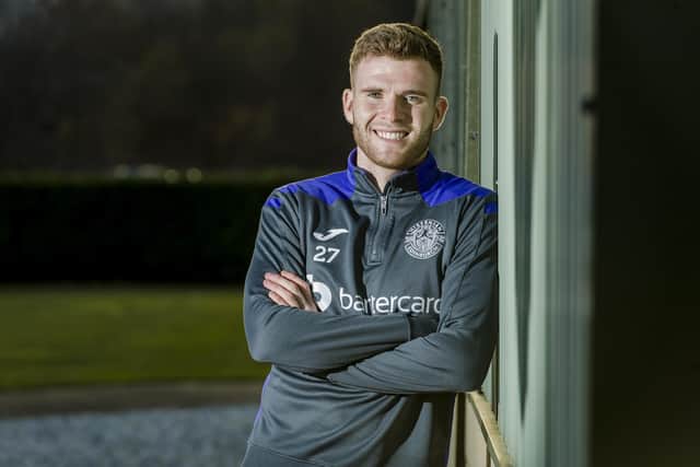 Chris Cadden during Hibs media access at the Hibernian Training Centre.