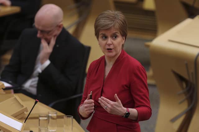 Nicola Sturgeon is being investigated over whether she breached the Ministerial Code amid controversy over the Scottish Government’s botched handling of complaints made against Alex Salmond (Picture: Fraser Bremner/pool/Getty Images)