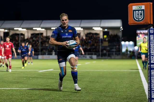 Duhan van der Merwe helped Edinburgh beat the Scarlets 43-18 at the Hive which lifted Sean Everitt's side into eighth place in the United Rugby Championship. (Photo by Ewan Bootman / SNS Group)