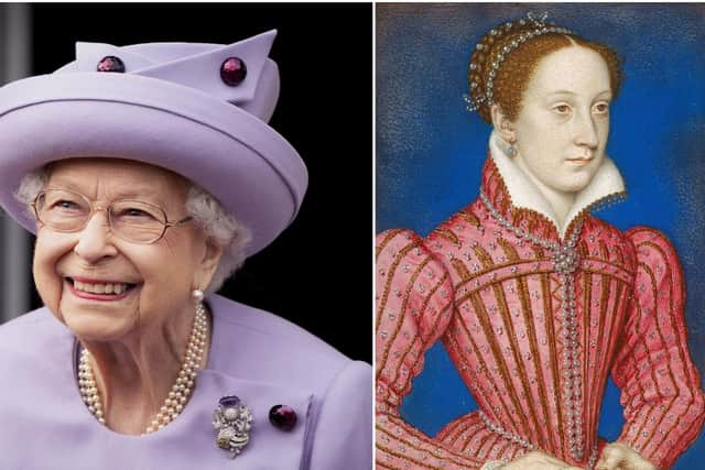 According to the historian Robert Stedall, the Queen is related to Mary Queen of Scots via Henry VII's sister Queen Margaret of Scotland.