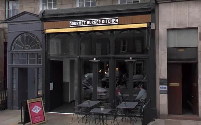 Pre-pack administration deal with Boparan Restaurant Group will see Gourmet Burger Kitchen's Edinburgh branch, at 137 George Street, close down