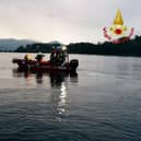 The emergency services are trying to recover the bat which capsized on Lake Maggiore at the weekend. Picture: Getty Images
