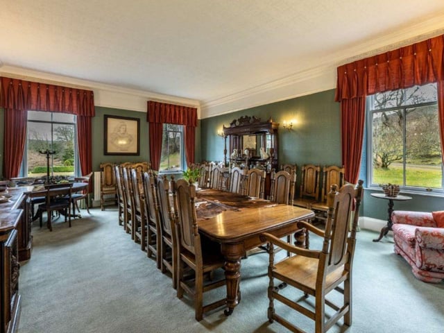The dining room is perfect for entertaining guests - and big enough for a proper Highland banquet.