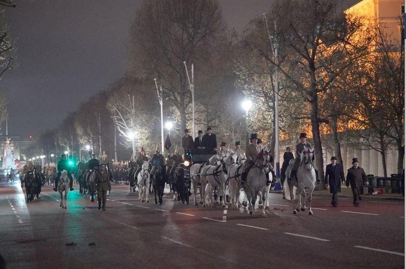 The first rehearsal for the King’s Coronation took place as military paraded through the quiet streets of central London in the early hours of Tuesday morning.