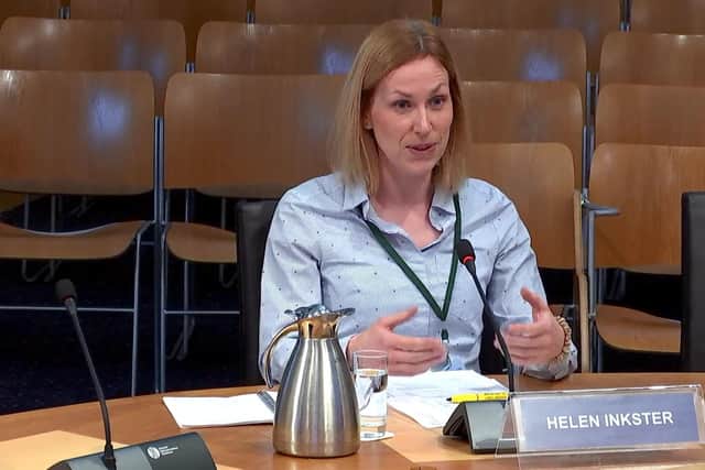 Helen Inkster, managing director of Pentland Ferries, said some CalMac routes could be commercially viable for private operators. Picture: Scottish Parliament TV
