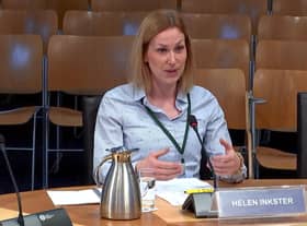 Helen Inkster, managing director of Pentland Ferries, said some CalMac routes could be commercially viable for private operators. Picture: Scottish Parliament TV