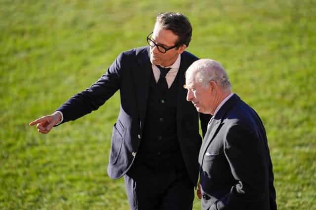 Ryan Reynolds and Rob McElhenney welcoming King Charles III to Wrexham AFC in December 09, 2022, is likely to be featured in Season Two of Welcome to Wrexham.