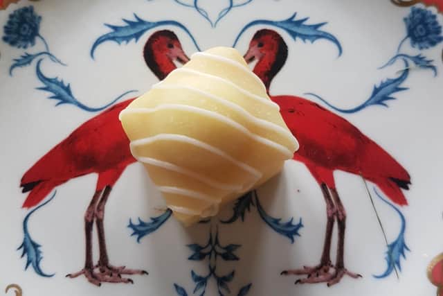 Apricot, orange and almond fondant fancy, Afternoon Tea by Rose