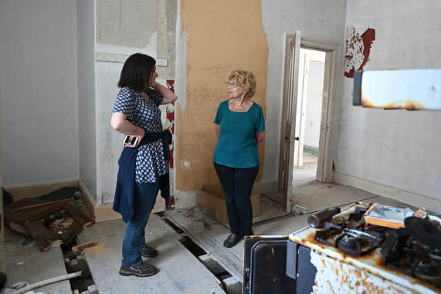 Margaret Purves and her daughter, Dani Garavelli, inside the old lighthouse accommodation. Picture: John Devlin