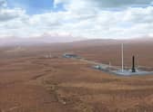 An artist's impression of Space Hub Sutherland, planned for Moine in the far north of Scotland -- which aims to be the world's first carbon-neutral spaceport on working croft land
