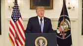 Donald Trump appeared to accept defeat during his speech (Twitter)