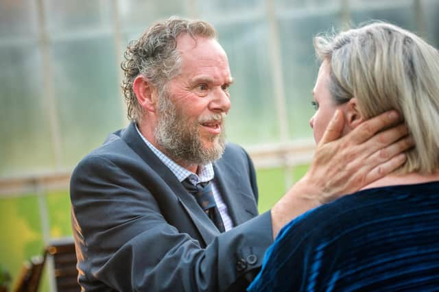 Alan Steel as Prospero and Lynsey-Anne Moffatt as Miranda in The Tempest at Bard in the Botanics PIC: Tommy Ga-Ken Wan