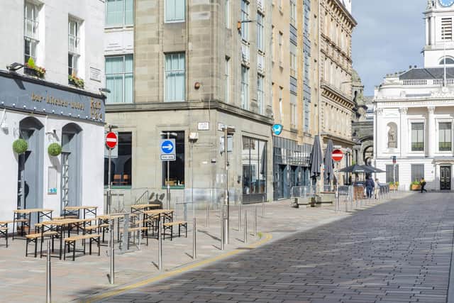 The empty streets of Glasgow's Merchant City. (Photo by Mark Scates / SNS Group)