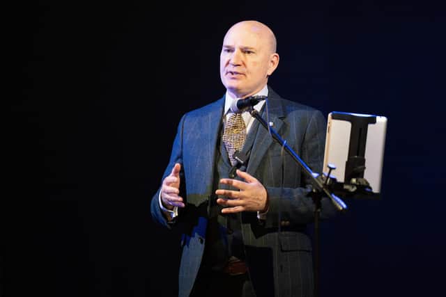 Neale Hanvey at his adoption meeting for Alba at the recent General Election (Pic: Cath Ruane)