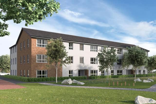 A CGI image showing the Sanctuary Scotland homes that will form part of the masterplan for Edmonstone Estate, Edinburgh.