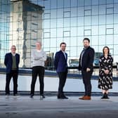 Ian Marshall (Anderson Anderson & Brown), Callum Sinclair (Burness Paull), Paul Wilson (STAC), Gregor Aikman (STAC), LeighAnne Jordan (LeighAnne Jordan Talent Solutions), Gillian Rushton (Anderson Anderson & Brown), Stefan Raue (Arceptive), and Scott Smyth (Soben). Picture: Stewart Attwood