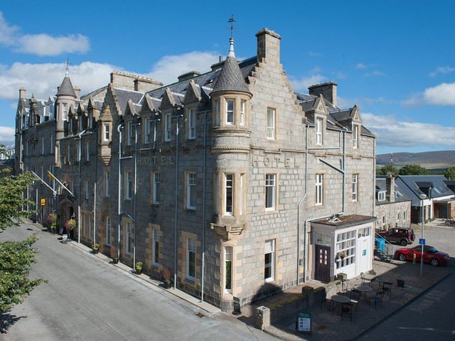 The 4 star hotel Grant Arms Hotel sits on the village square in Grantown-on-Spey in the Cairngorms National Park. Previous guests include Queen Victoria but these days you're more likely to find families heading to the Lecht Ski Centre a half hour drive away. Rooms are available from £150 a night.