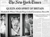 The New York Times is one of many newspapers worldwide which led with a story on the Queen's death.