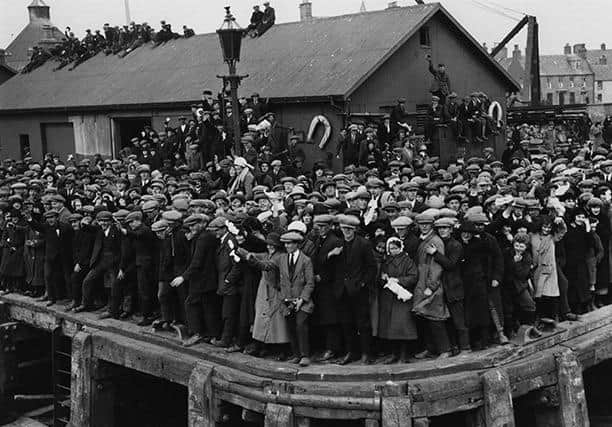 A crowded pier at Stornoway sees off the Metagama in April 1923. Picture: Stornoway Historical Society