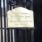 The plaque outside Bute House in Edinburgh. Picture: Lisa Ferguson