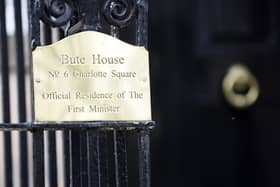 The plaque outside Bute House in Edinburgh. Picture: Lisa Ferguson