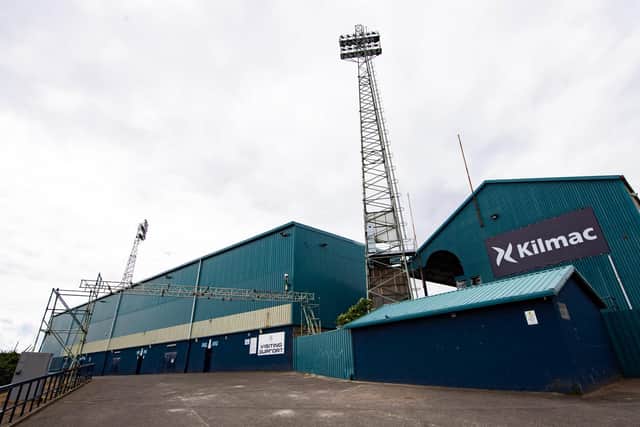 A general view of Dundee's Kilmac Stadium at Dens Park, where tonight's tie was scheduled to take place