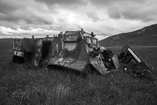 Aerial target on moor near Fashven, near Durness., Sutherland. PIC: Alex Boyd.